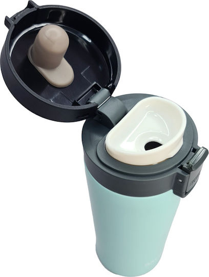 Bruno Flasche Thermosflasche Rostfreier Stahl 400ml Hellblau mit Mundstück