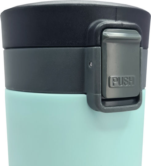 Bruno Flasche Thermosflasche Rostfreier Stahl 400ml Hellblau mit Mundstück