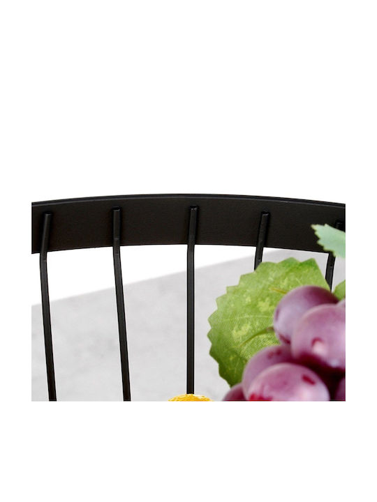 Nava Fruit Bowl Metallic Black 30x30x20cm
