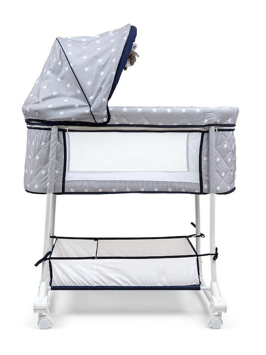 Milly Mally Wiege mit Matratze und Rädern Gray