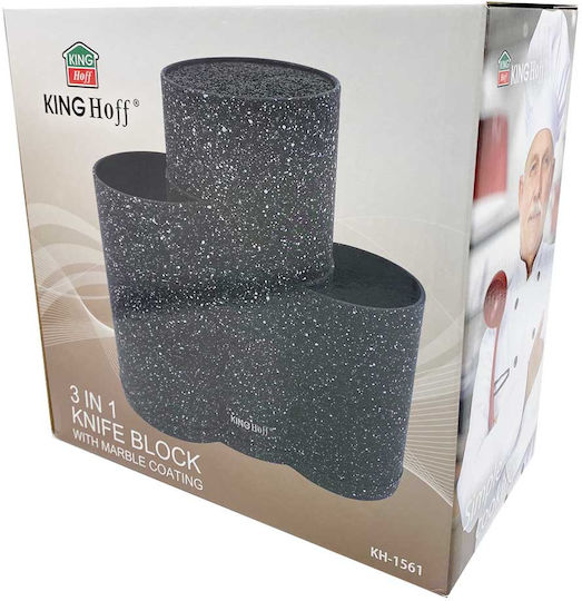Υποδοχή Μαχαιριού Και Αξεσουάρ Kinghoff Kh 1561, Μαρμάρινο Φινίρισμα, 23 X 10 X 22,2 Cm, Μαύρο