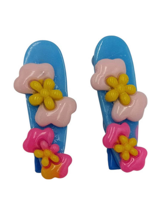 Kinder Bobby Pin Mehrfarbig in Rosa Farbe (Verschiedene Designs) 2St