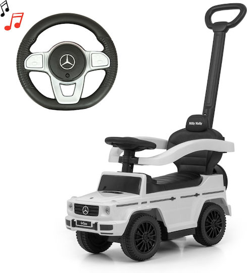 Milly Mally Mercedes G350D Baby Push Walker with Parental Handle White