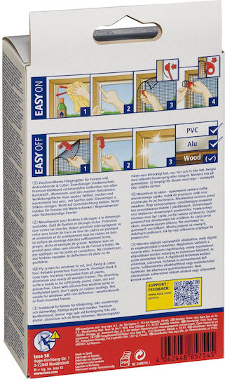 Tesa Comfort Σίτα Παραθύρου με Σκρατς Σταθερή Λευκή 130x150cm