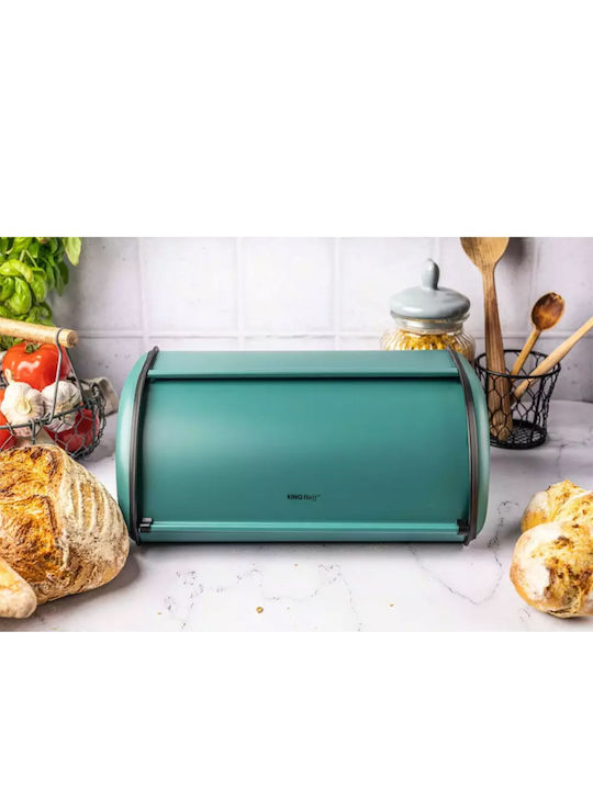 KING Hoff Cutie de pâine cu capac Inox Gri 36x24cm