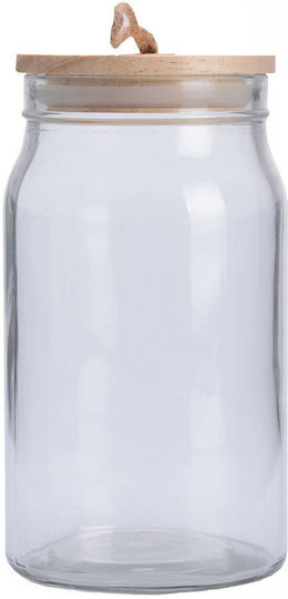 Sidirela Poly Round General Use Vase with Airtight Lid Glass Transparent 775ml