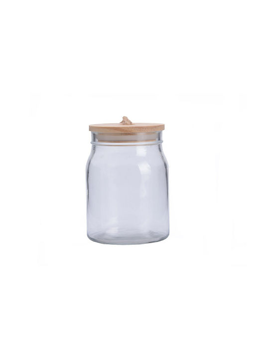 Sidirela Poly Polyγωνο Vase Allgemeine Verwendung mit Deckel Glas Transparent 1120ml