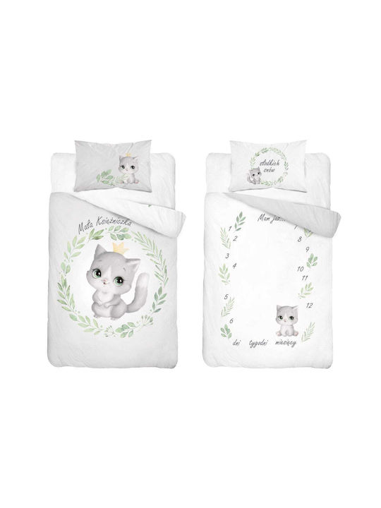 Detexpol Baby Bettbezug Set mit Kissenbezug Gray 100x135cm.