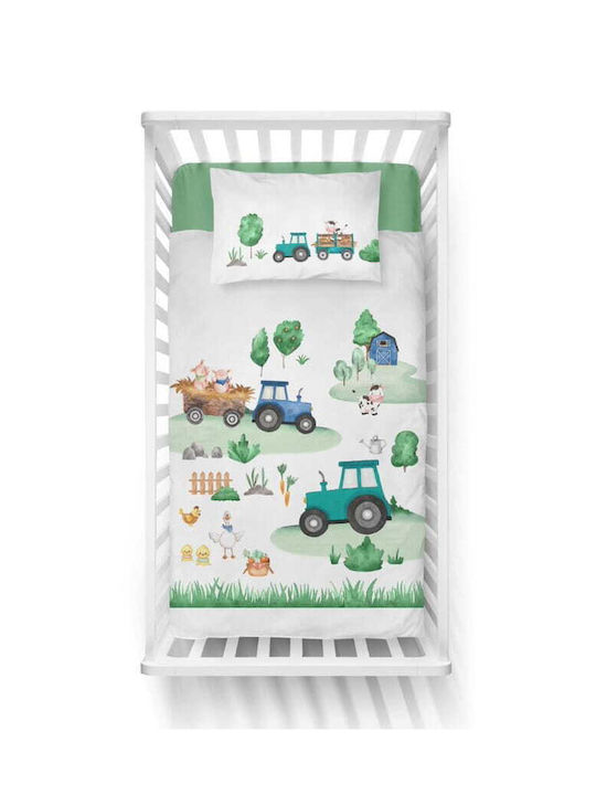 Detexpol Set Copertă de Pătuț cu Față de Pernă Multicoloră 100x135cm.