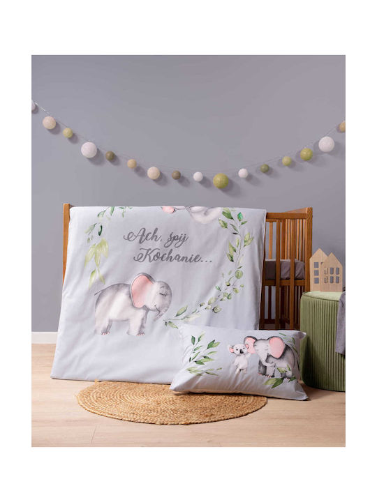 Detexpol Baby Duvet Cover Set With Pillowcase Gray 100x135cm