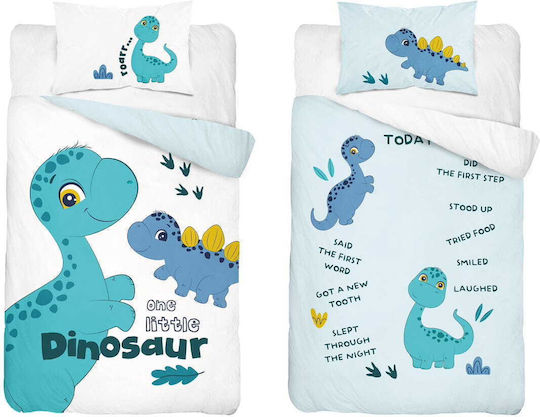 Detexpol Baby Bettbezug Set mit Kissenbezug Hellblau 90x120cm.