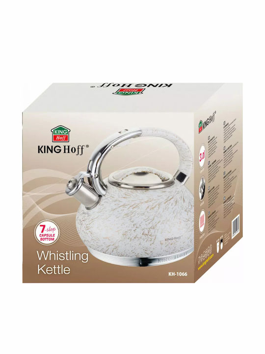 KING Hoff Wasserkocher Glas Gold 3000ml