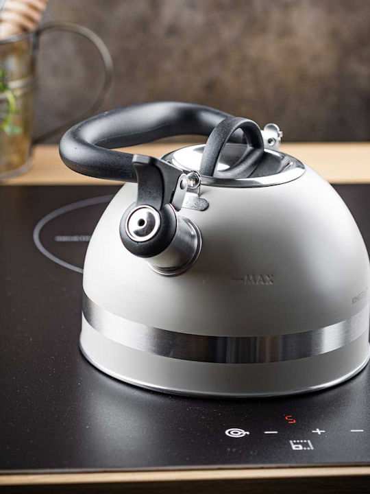 KING Hoff Retro Kettle Stainless Steel Beige 1800ml