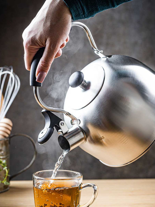 KING Hoff Retro I Kettle Stainless Steel Silver 2500ml