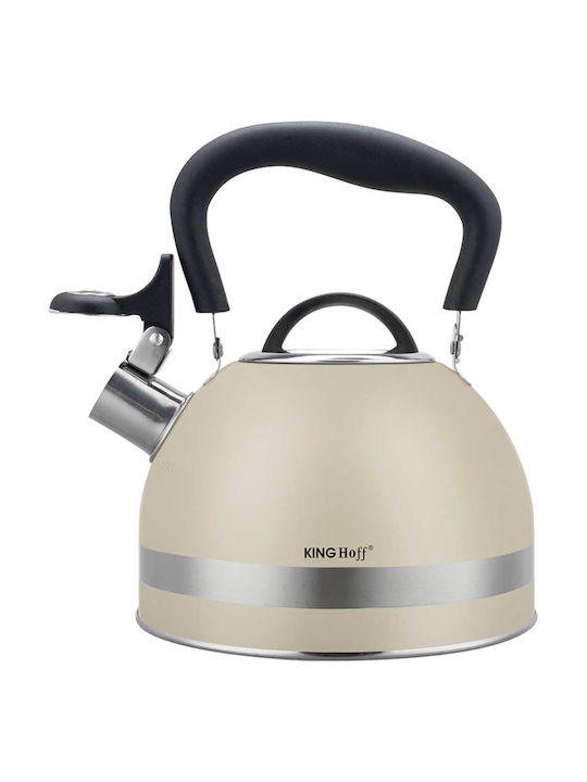 KING Hoff Retro Kettle Stainless Steel Beige 1800ml