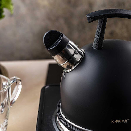 KING Hoff Retro II Fierbător Inoxidabil Negru 1500ml