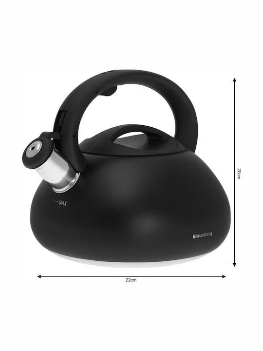 Klausberg Βραστήρας Ανοξείδωτος Μαύρη 2700ml