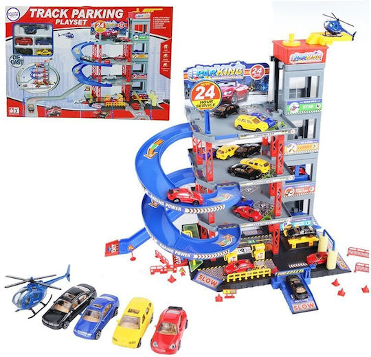 Woopie Multilevel Parking Garage Car Wash Helicopter + Baterie