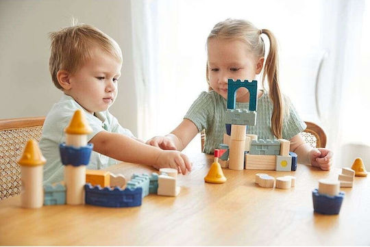 Plan Toys Τουβλάκια Κάστρο Ξύλινα για 2+ Ετών