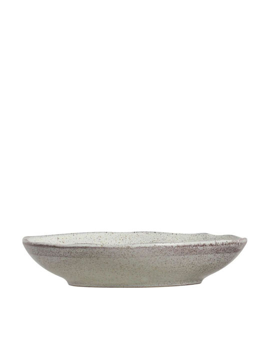 Porto Brasil Organic Pistache Porto Brasil Plate Soup Ceramic Green with Diameter 22.5cm