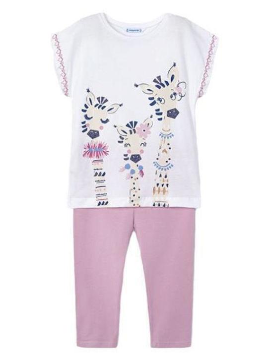 Kinder-Set mit Leggings Sommer 2Stück Purple