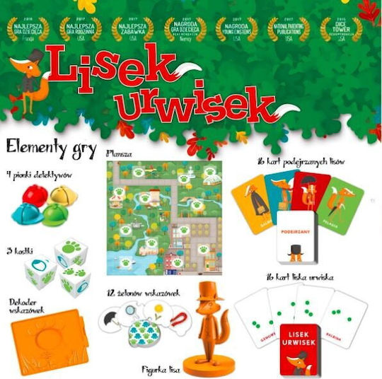 Board Game Lisek Urwisek for 2-4 Players 5+ Years Old (PL) Nasza Ksiegarnia