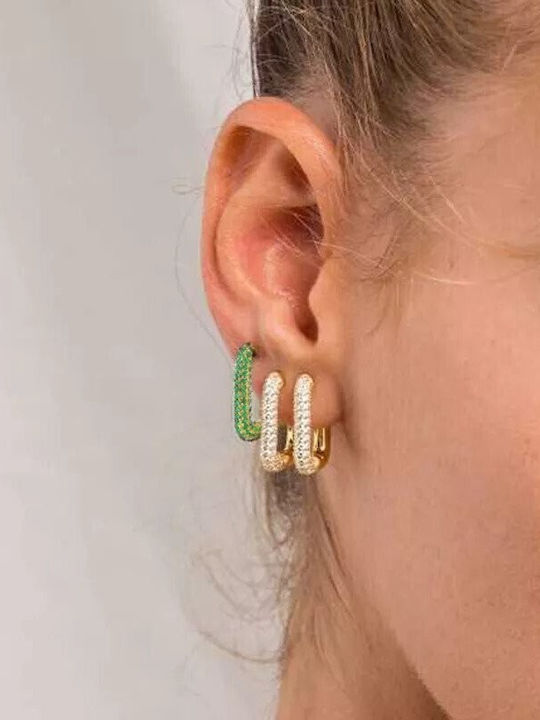 Atofio Kosmima Earrings made of Silver Gold Plated