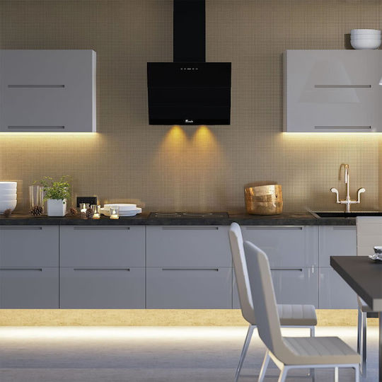 Tornado Megas 1200-60 LED Kamin-Dunstabzug 60cm Schwarz