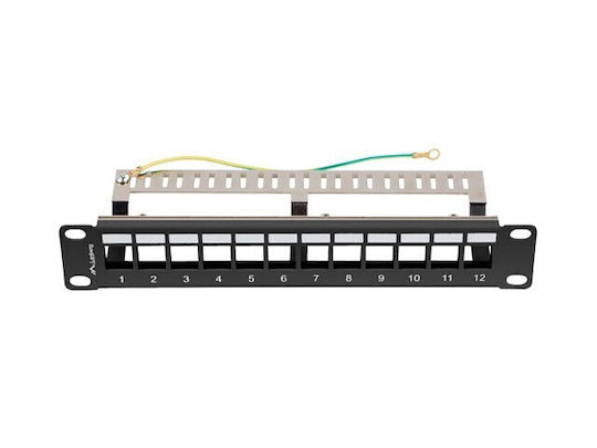 Пач панел Lanberg 12-портов 1U 10" FTP черен PPKS-9212-B