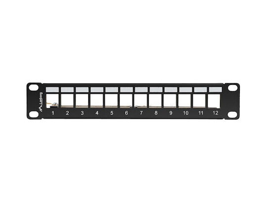 Пач панел Lanberg 12-портов 1U 10" FTP черен PPKS-9212-B