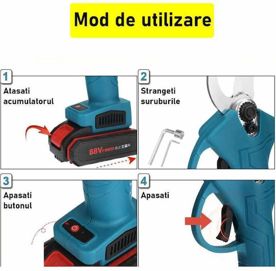 Foarfecă de tăiere Baterie 21V 2x5Ah/5Ah în Geantă de Transport