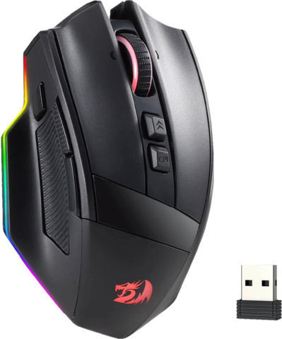 Redragon Rind Pro M813 Безжична RGB Геймърска Мишка 26000 DPI Черен