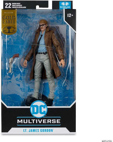 Mcfarlane Toys DC Comics Batman Lt James Gordon Gold Label Action Figure Height 18cm Scale 1:10