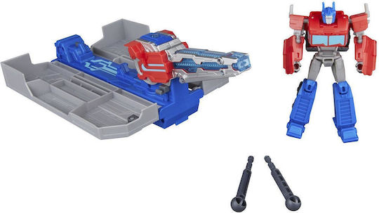 Action Figure Truck to Playset: Earthspark Transformers Optimus Prime Battle Trailer 8cm.