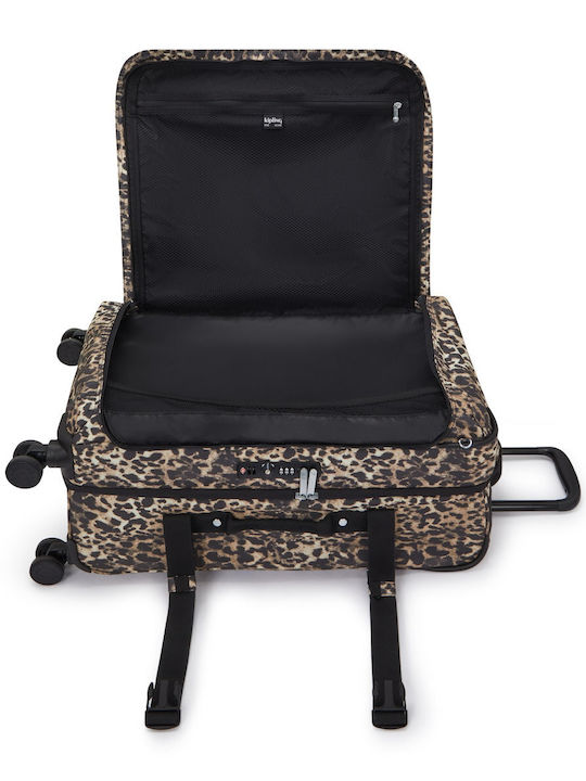Kipling Spontaneous Μεσαία Βαλίτσα Ταξιδίου Wild Leopard με 4 Ρόδες Ύψους 66εκ.