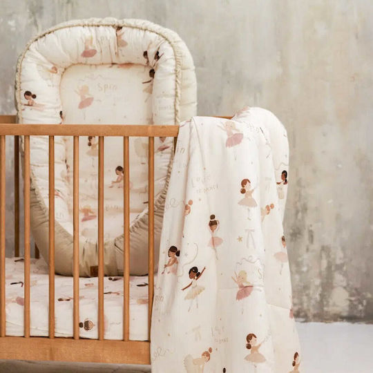 La Millou Pernă pentru bebeluși în formă de cuib Velvet Pink 70x110buc
