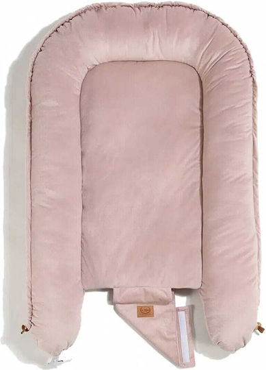 La Millou Pernă pentru bebeluși în formă de cuib Velvet Pink 70x110buc