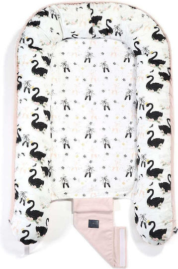 La Millou Moonlight Swan Baby Nest Εκρού Ροζ 70x110cm
