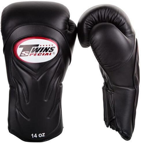 Twins Special Boxing Gloves Leather for Match Black