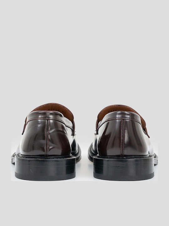 Δερμάτινα Ανδρικά Loafers σε Καφέ Χρώμα