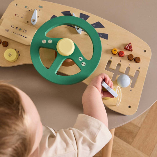 Kids Concept Steering Wheel made of Wood with Sounds for 18++ Months