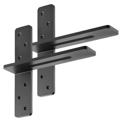 Vevor 2 Pcs Shelf Brackets 12 Inch 304.8 Mm Heavy Duty Floating Shelf Brackets