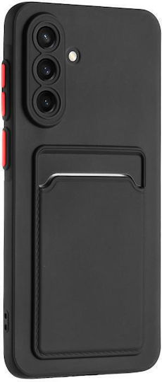 5g Skin Feel Card Back Cover Σιλικόνης / Δερμάτινο Μαύρο (Galaxy A56)