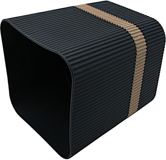 Topf Kunststoff Two-tone Black mit Untersetzer 16x18x15cm.