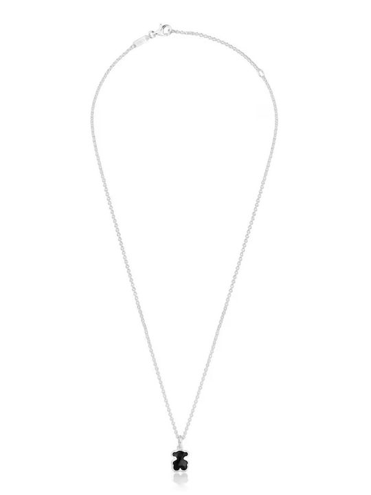 Tous Onyx Bear Choker από Ασήμι Μαύρο
