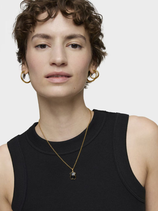Tous Icon Color Animal Charm from Gold Plated Silver Black