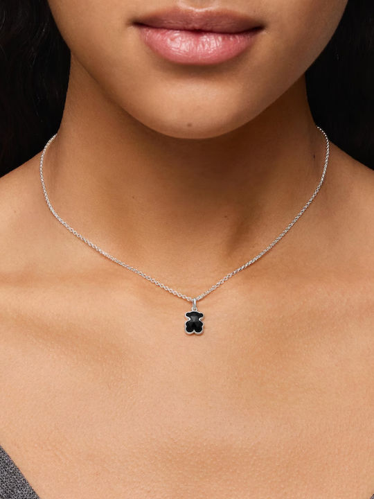 Tous Onyx Bear Choker από Ασήμι Μαύρο