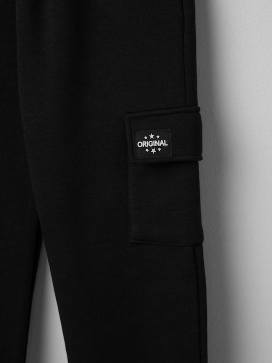 Kids Sweatpants Set Grey-Black 2pcs