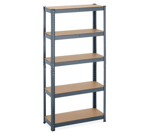 Relaxdays Raft Dexion 75x30x150cm Cu 5 Rafturi Rezistență Totală 875kg