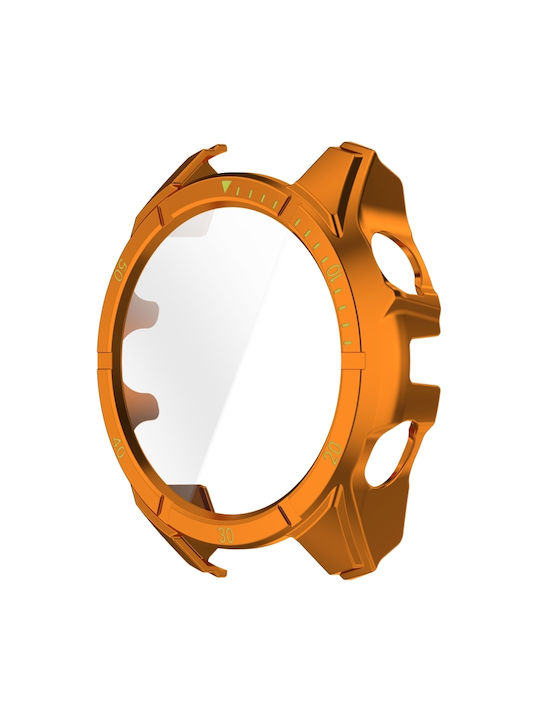 Garmin Fenix 8 Plastic Case with Glass in Orange color for Garmin Fenix 8